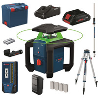 Bosch Rotationslaser GRL18V-3-31G med Akku ProCORE18V 4.0Ah i L-BOXX, Roterende laser Grøn