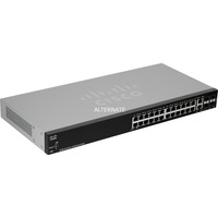Cisco SF250-24 Administreret L2/L3 Fast Ethernet (10/100) 1U Sort, Switch Administreret, L2/L3, Fast Ethernet (10/100), Stativ-montering, 1U