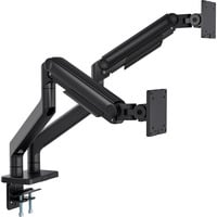 Digitus Dobbelt skærmholder, 2x 45", 2x 20 kg, Skærmbeslag Sort