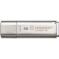 Kingston IronKey Locker+ 50 64 GB, USB-stik aluminium