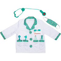 Spin Master MPP RLP Doctor Rl Ply Costume Set GML Smart kostume Barn Unisex Uniform, Rollespil Smart kostume, Barn, Unisex, Uniform, Læge, Grøn, Hvid