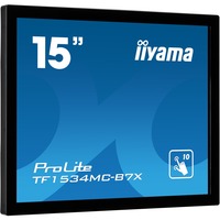 iiyama TF1534MC-B7X computerskærm 38,1 cm (15") 1024 x 768 pixel XGA LED Berøringsskærm Multibruger Sort, LED-skærm Sort, 38,1 cm (15"), 1024 x 768 pixel, XGA, LED, 8 ms, Sort