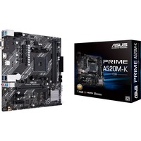 ASUS PRIME A520M-K AMD A520 Stik AM4 micro ATX, Bundkort AMD, Stik AM4, AMD Ryzen™ 3, AMD Ryzen™ 5, AMD Ryzen™ 7, Stik AM4, DDR4-SDRAM, 64 GB