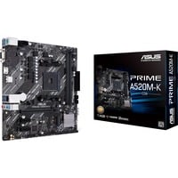 ASUS PRIME A520M-K AMD A520 micro ATX, Bundkort AMD, 3rd Generation AMD Ryzen™ 3, 3rd Generation AMD Ryzen 5, 3rd Generation AMD Ryzen™ 7, 3rd..., DDR4-SDRAM, 64 GB, DIMM, 2133,2400,2666,2800,3000,3200,3333,3466,3600,3733,3866,4000,4400,4600 Mhz