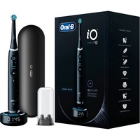 Braun iO Series 10 Voksen Roterende, pulserende tandbørste Sort, El-tandbørste Sort, Voksen, Roterende, pulserende tandbørste, Daglig pleje, Dyb rensning, Gum pleje, Sensitiv, Blegning, Sort, 2 min, Rund