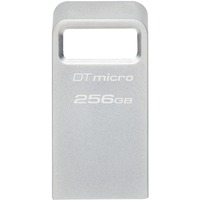 Kingston DataTraveler 256 GB Micro 200MB/s Metal USB 3.2 Gen 1, USB-stik Sølv, 256 GB, USB Type-A, 3.2 Gen 1 (3.1 Gen 1), 200 MB/s, Uden hætte, Sølv