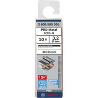 Bosch PRO HSS-G spiralbor til metal, Ø 3,2mm, Boremaskine 