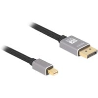 DeLOCK Kabel Mini DisplayPort > DisplayPort 1.4, 8K med HDR Sort/grå