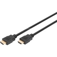 Digitus HDMI High Speed-kabel med Ethernet, type A Sort