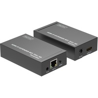 Digitus HDMI IP Extender Sæt, HDMI-udvidelse forlænger Sort