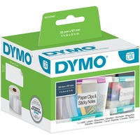 Dymo LW - Universaletiketter - 32 x 57 mm - S0722540 Hvid, Hvid, Selvklæbende printeretiket, Papir, Aftagelig, Rektandel, LabelWriter