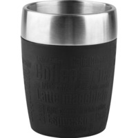 Emsa TRAVEL CUP kop Sort, Thermo mug Sort/rustfrit stål, Enkelt, 0,2 L, Sort