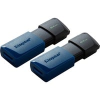 Kingston DTXM/64GB-2P, USB-stik Blå/Sort