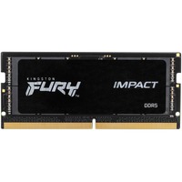 Kingston FURY FURY Impact hukommelsesmodul 8 GB 1 x 8 GB DDR5 4800 Mhz Sort, 8 GB, 1 x 8 GB, DDR5, 4800 Mhz, 262-pin SO-DIMM