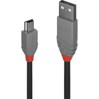 Lindy USB 2.0 Type A til Mini-B kabel, Anthra Line grå