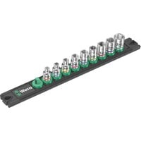 Wera Møtrik-magnetliste A Imperial 1 Sæt med topnøgleindsatser 1/4", tommer Sort/Grøn
