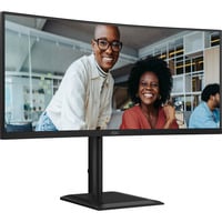 AOC CU34E4CV, LED-skærm Sort