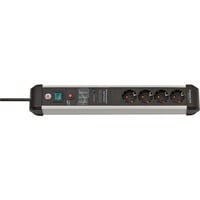 Brennenstuhl Premium-Protect-Line 1391010400, Strømskinne Sort/aluminium