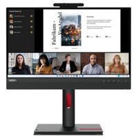 Lenovo ThinkCentre TIO22 GEN5 12N8 renoveret, LED-skærm Sort