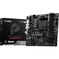 MSI PRO B550M-P, Bundkort Sort