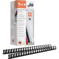 Peach 510130 tilbehør til samlemappe Bindende kam, Bindingsmaskine Sort, Bindende kam, Sort, 210 ark, A4, 2,2 cm, 22 mm