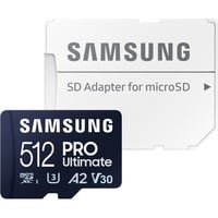 SAMSUNG MB-MY512S 512 GB MicroSDXC UHS-I, Hukommelseskort mørkeblå, 512 GB, MicroSDXC, UHS-I, 200 MB/s, 130 MB/s, Class 3 (U3)