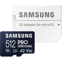 Samsung MB-MY512S 512 GB MicroSDXC UHS-I, Hukommelseskort mørkeblå, 512 GB, MicroSDXC, UHS-I, 200 MB/s, 130 MB/s, Class 3 (U3)