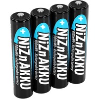 Ansmann 1321-0001 husholdningsbatteri Genopladeligt batteri AAA Nikkel-zink (NiZn) Genopladeligt batteri, AAA, Nikkel-zink (NiZn), 1,65 V, 4 stk, 550 mAh