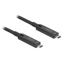 DeLOCK Aktivt optisk USB-C 8K video + data + PD kabel Sort