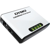 Dymo LabelWriter Print Server printserver Ethernet LAN, Printernetkortet Hvid/Sort, Taiwan, Ethernet LAN, Windows Vista Business, Windows Vista Business x64, Windows Vista Home Basic, Windows Vista Home..., Mac OS X 10.3 Panther, Mac OS X 10.4 Tiger, Mac OS X 10.5 Leopard, Mac OS X 10.6 Snow Leopard, Mac..., Kasse, 175 mm