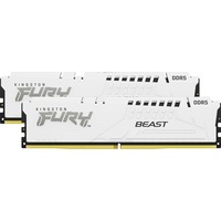 Kingston FURY FURY Beast 64GB 5600MT/s DDR5 CL40 DIMM (sæt med 2) White XMP, Hukommelse Hvid, 64 GB, 2 x 32 GB, DDR5, 288-pin DIMM
