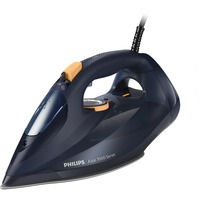Philips 7000 series DST7060/20 strygejern Dampstrygejern SteamGlide Elite-strygesål 3000 W Blå, Gul mørkeblå/Gul, Dampstrygejern, SteamGlide Elite-strygesål, 2 m, 250 g/min, Blå, Gul, 55 g/min