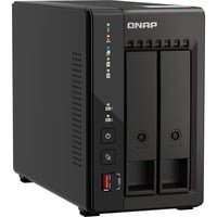 QNAP TS-253E NAS Tower Intel® Celeron® J6412 8 GB 0 TB QNAP QTS Sort Sort, NAS, Tower, Intel® Celeron®, J6412, 8 GB, 0 TB