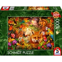Schmidt Spiele Blomster, pels og fjer, Puslespil 