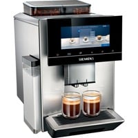 Siemens EQ.9 TQ907D03 kaffemaskine Fuld-auto Espressomaskine 2,3 L, Kaffe/Espresso Automat rustfrit stål/Sort, Espressomaskine, 2,3 L, Kaffebønner, Indbygget kværn, 1500 W, Sølv, Rustfrit stål