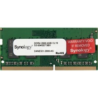 Synology D4NESO-2666-4G hukommelsesmodul 4 GB 1 x 4 GB DDR4 2666 Mhz 4 GB, 1 x 4 GB, DDR4, 2666 Mhz, 260-pin SO-DIMM