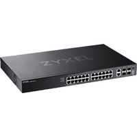 Zyxel XGS2220-30 Administreret L3 Gigabit Ethernet (10/100/1000) Sort, Switch Administreret, L3, Gigabit Ethernet (10/100/1000), Stativ-montering