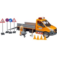 bruder MB Sprinter kommunal med lys- og lydmodul, Model køretøj Orange
