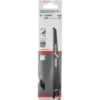 Bosch 2608656263 Saber savklinge Bimetal 5 stk Saber savklinge, Gipsplade, Bimetal, Sort, 4,3 mm, 15 cm