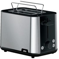 Braun HT 1510 8 2 skive(r) 900 W Sort, Rustfrit stål, Brødrister rustfrit stål/Sort, 2 skive(r), Sort, Rustfrit stål, Plast, Rustfrit stål, 900 W