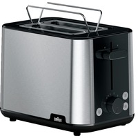 Braun HT 1510 BK, Brødrister rustfrit stål/Sort