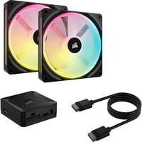 Corsair iCUE LINK QX140 RGB 140 mm PWM blæser, Sag fan Sort