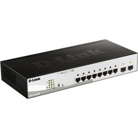 D-Link DGS-1210-08P Administreret L2 Gigabit Ethernet (10/100/1000) Strøm over Ethernet (PoE) Sort, Switch Sølv/Sort, Administreret, L2, Gigabit Ethernet (10/100/1000), Fuld duplex, Strøm over Ethernet (PoE), Stativ-montering