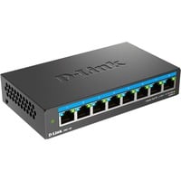 D-Link DMS-108 Ikke administreret L2 2.5G Ethernet (100/1000/2500) Sort, Switch Ikke administreret, L2, 2.5G Ethernet (100/1000/2500)