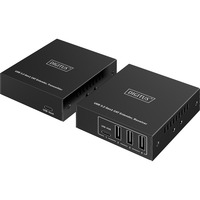 Digitus USB 3.2 Gen1 CAT extender-sæt, 5Gbps, 100 meter, USB-forlænger Sort