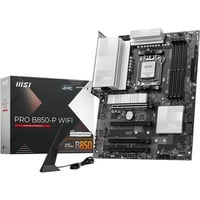 MSI PRO B850-P WIFI bundkort AMD B850 Sokkel AM5 ATX AMD, Sokkel AM5, AMD Ryzen 7000 Series, AMD Ryzen 8000 Series, AMD Ryzen 9000 Series, Sokkel AM5, 256 GB, DDR5-SDRAM