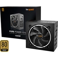 be quiet! Pure Power 12M 1000W, PC strømforsyning Sort