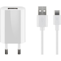 goobay USB-C opladningssæt 5 watt, Oplader Hvid