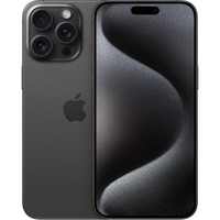 Apple iPhone 15 Pro Max 256GB Renoveret, Mobiltelefon Sort