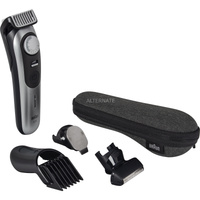 Braun BeardTrimmer 9 BT9520 skæg trimmer Batteri 52 2 cm Våd og tør Sort, Grå Chrome/Sort, Vaskbar, Batteri, Sort, Grå
